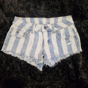 Distressed Denim Shorts